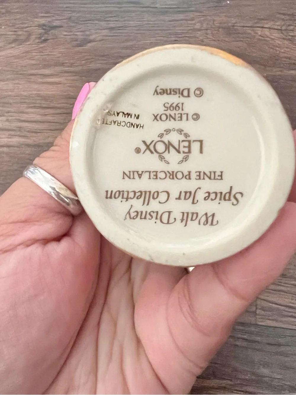 Lenox Pink and Gold Disney Onion Canister